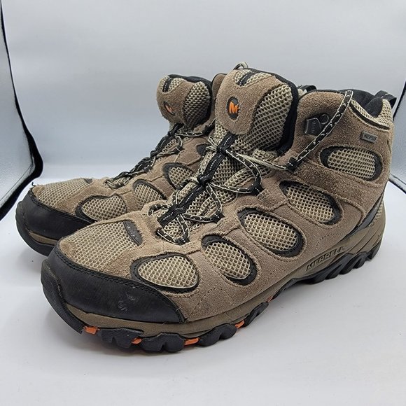 Merrell Brindle Mens 12 Brown Vent Mid Waterproof Outdoor Hiking Boots J160976C - Picture 4 of 12